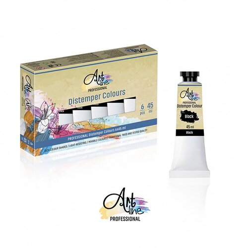 Artline Tempera crna 6kom 45ML Cene