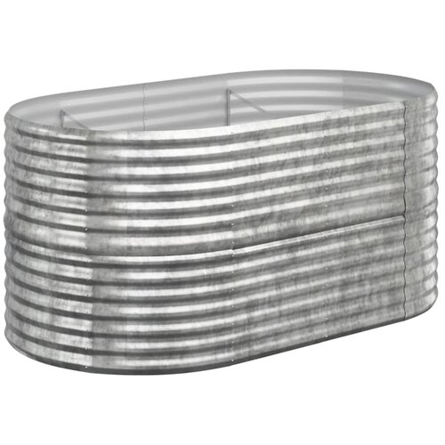 VidaXL Visoka greda iz pra&amp;scaron;no premazanega jekla 152x80x68 cm srebrna, (20606795) Slike
