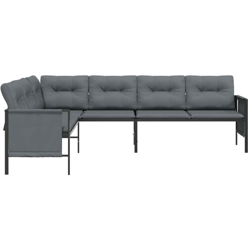  Kutna vrtna sofa antracit od čelika i tekstilena Slike