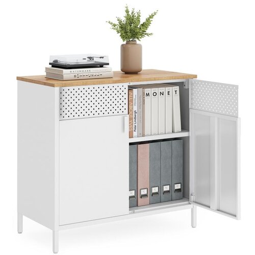  Komoda FIRA 80x40 cm bela/hrast Slike