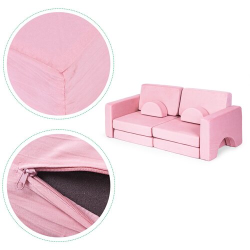 ECO TOYS DIY modularna fotelja sa 10 jastuka - pink Slike