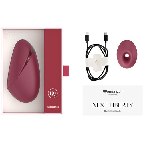Womanizer Next Liberty - zračni vibrator za klitoris (rdeč) Slike