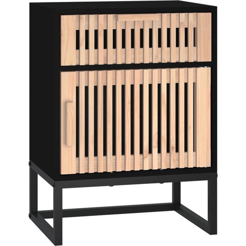 Maison Chic Nočna omarica - Nočna miza črna 40x30x55,5 cm inženirski les in železo, (21687898) Slike