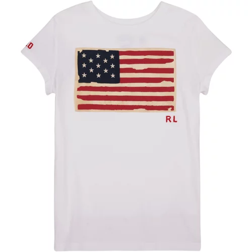 Polo Ralph Lauren Majice s kratkimi rokavi SS FLAG TEE-KNIT SHIRTS-T-SHIRT Bela