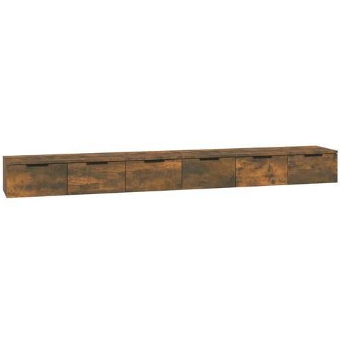 Maison Chic Stenska omarica - Zidna omarica 2 kosa dim. hrast 102x30x20 cm inženirski les iu53, (22062395) Slike