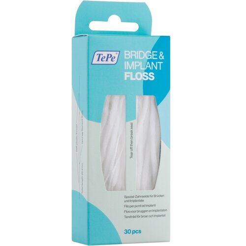 TEPE SWEDEN Bridge & Implant Floss posebna zobna nitka za čiščenje implantatov 30 kos Cene