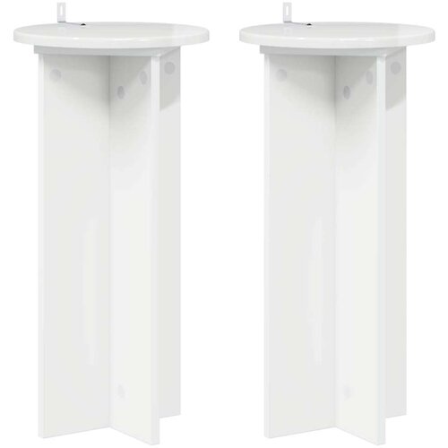  Stalak za biljke 2 pcs Bijela visokog sjaja 29 5 x 29 5 x 60 cm Cene