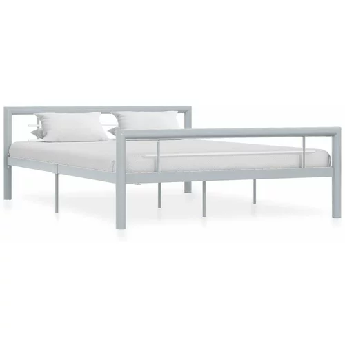  za krevet sivo-bijeli metalni 120 x 200 cm
