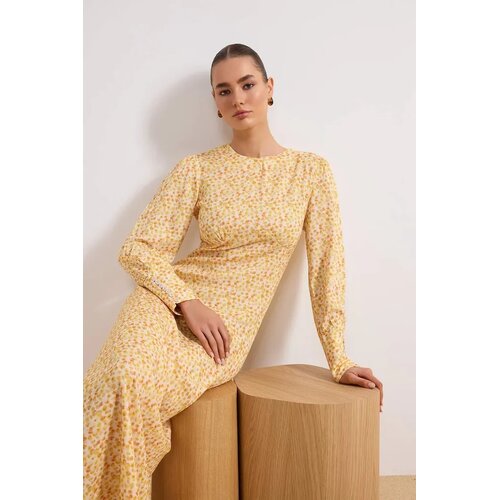 Trendyol Modest Ženska haljina Tctss26Eb00086, Žuta Cene