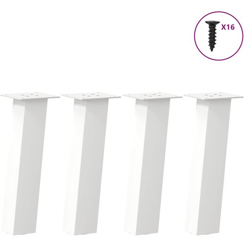  Noge za klub stolić 4 kom Bijele 30 cm Čelik Slike