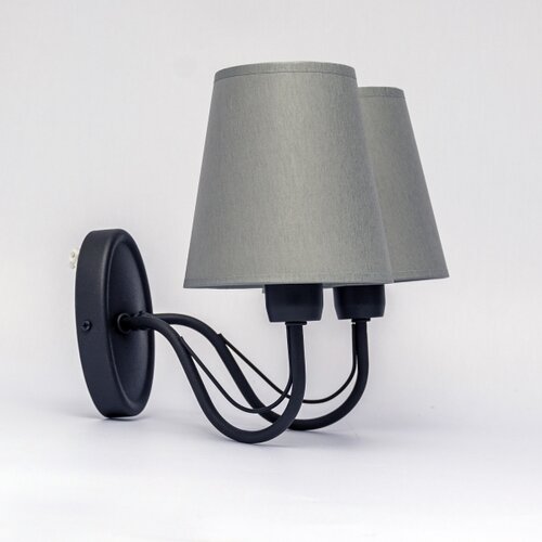  Zidna lampa MALBO 2xE27/15W/230V siva/crna Slike
