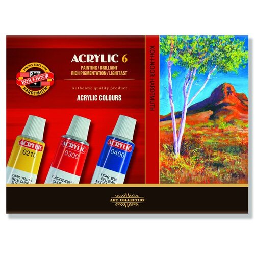 Koh I Noor set akrilnih boja - 6 x 16 ml Cene