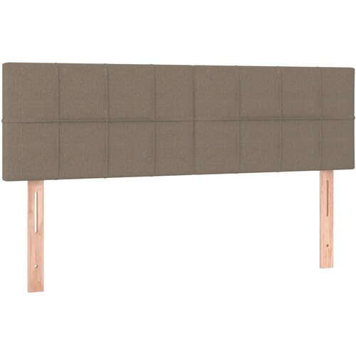  LED uzglavlje smeđesivo 144x5x78/88 cm od tkanine Slike