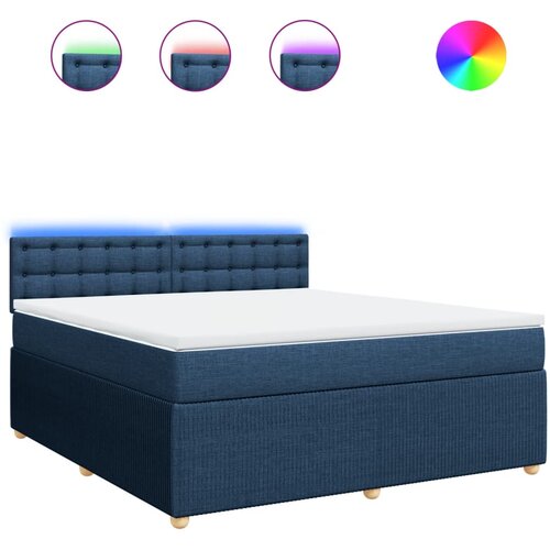 Maison Chic Box spring postelja - Vzmetna postelja z vzmetnico modra 180x200 cm blago SL23996, (21880114) Cene
