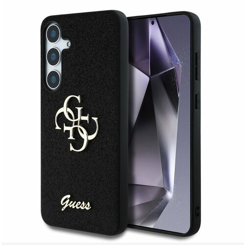 Guess PU Fixed Glitter 4G Metal Logo Zadn&iacute; Kryt pro Samsung Galaxy S25+ Black Ovitek za telefon Vijolična Cene