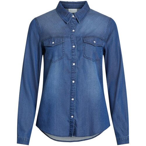 Vila Srajce &amp;amp; Bluze VIBISTA DENIM SHIRT 14033008 Modra Slike