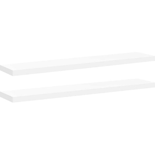 Plutajuće zidne police 2 kom bijele 120 x 23,5 x 3,8 cm MDF Slike