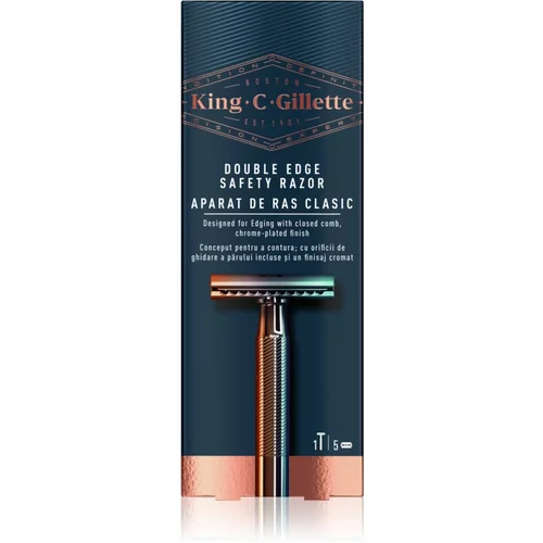 King C. Gillette brijač + 5 žileta double edge