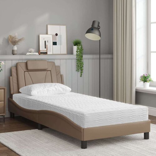  Krevet s madracem cappuccino boje 80 x 200 cm od umjetne kože Slike