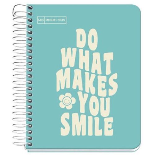 MiquelRius Kolegij blok A6 90g 100L spiralni crte Messages rigid cardboard sky blue MR4279 Cene