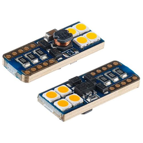CM Avto LED sijalka oranžna 1800K 130lm WY5W T10 12/24V 8x 3030 SMD LED nonpolar CANBUS Slike