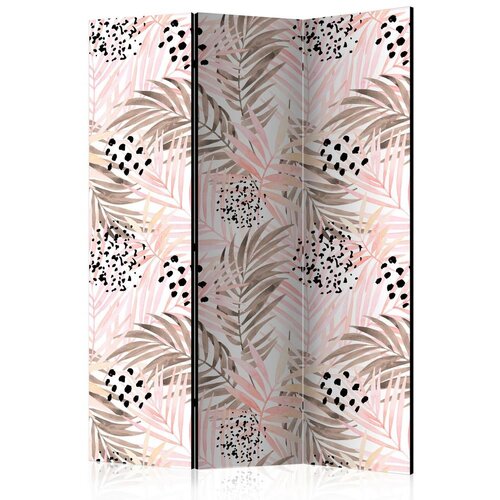 Artgeist Paravan Pink Palm Leaves, 3-Delni, Dvostranski Cene