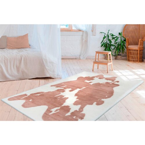 Kayoom PREPROGA Z VISOKIM FLOROM Rabbit Animal Taupe / Wei&amp;szlig; 160/230 cm taftano bela, rjavosiva Slike