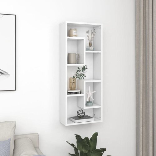  Polica bijela 36 x 16 x 90 cm od iverice Slike