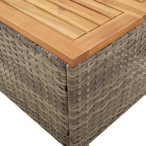  Vrtni stol sivi 45 x 45 x 37 cm od poliratana i bagremovog drva Slike