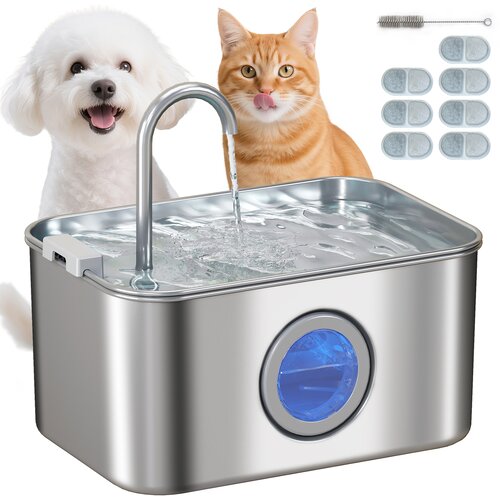 PawHut Mačja fontana 3,2-litrska pitna fontana za mačke s tiho črpalko in filtrom z aktivnim ogljem, (5000240059) Cene