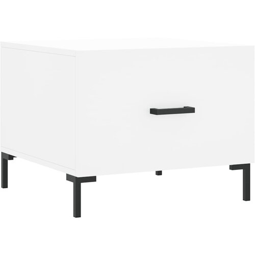 Maison Chic Klubska mizica - kavna mizica - Nizka mizica bela 50x50x40 cm inženirski les, (21754589) Slike