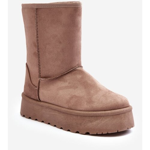 Kesi Women's Abrams Snow Boots Insulated with Fur - Dark Beige Cene