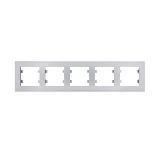 HAGER okvir 5-struki horizontalni intense sivi WL5752 Slike