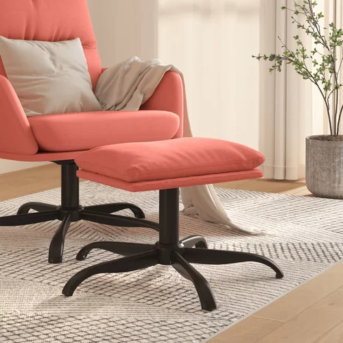 vidaXL stolček za noge roza 60x60x39 cm žamet