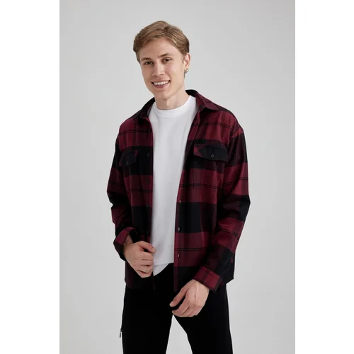 Defacto Relax Fit Checkered Lumberjack Long Sleeve Shirt