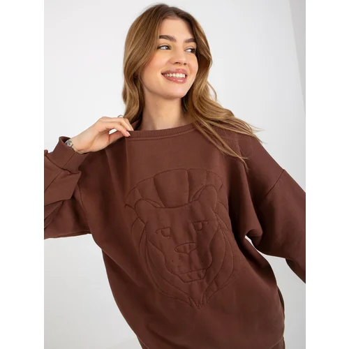 ex moda Sweatshirt-EM-BL-617-4.41P-brown