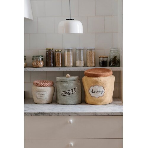 Lorena Canals Krem tekstilna dječja kutija za pohranu &amp;oslash; 20x23 cm Jam Jar &amp;ndash; Slike