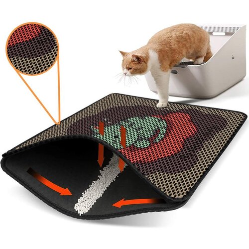 WALLXPERT Nrszn0046 Multicolor Cat Litter Mat Cene