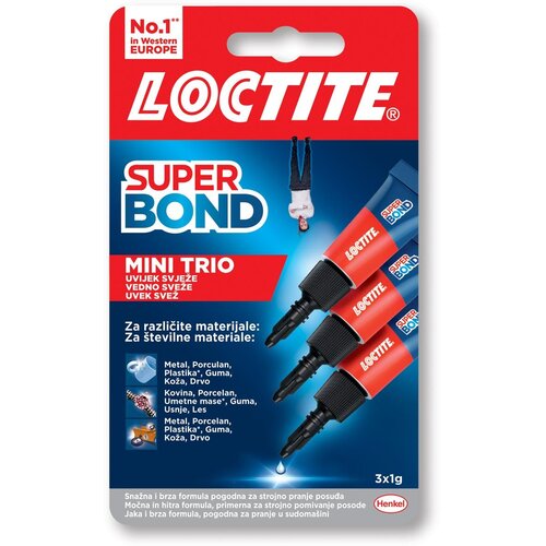 Loctite Sekundno lepilo Henkel Super Attak Mini Trio (3 x 1 g, sekundno lepilo s čopičem) Slike