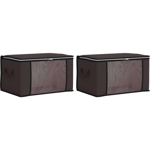  Kutija za pohranu s prozirnim bočnim oknom 2 pcs Antracit - Antracit 2 70 x 40 x 18 cm Slike