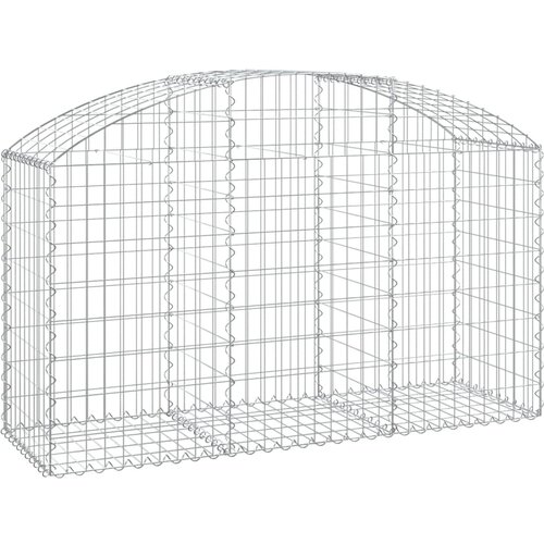  Gabionska ko&amp;scaron;ara s lukom 150x50x80/100 cm pocinčano željezo Slike