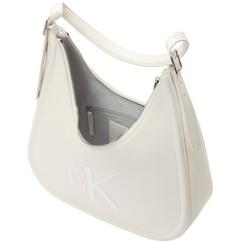 Calvin Klein Torba za čez ramo volneno bela Slike