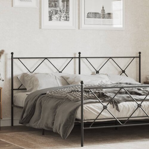 vidaXL Metalno uzglavlje crno 180 cm Cijene