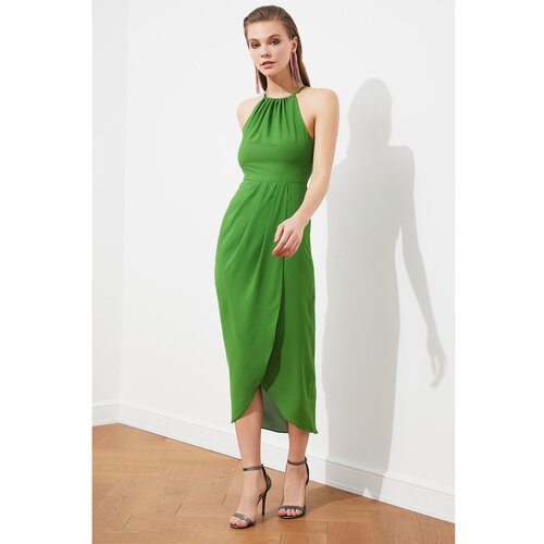 Trendyol Green Puckered Dress Slike