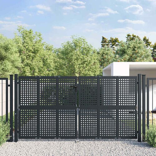  Vrtna vrata antracit boje 300x150 cm čelik Slike