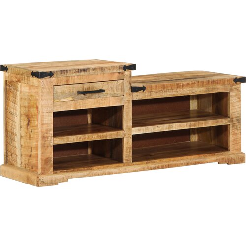 vidaXL klop za čevlje 110x35x50 cm trden grob les mango Cene