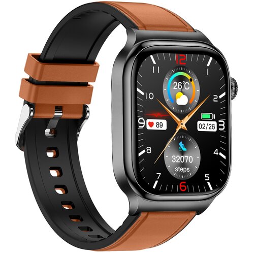 INF 2,04-palčna pametna ura AMOLED visoke ločljivosti z nadzorom zdravja Brown, (5000129899) Slike