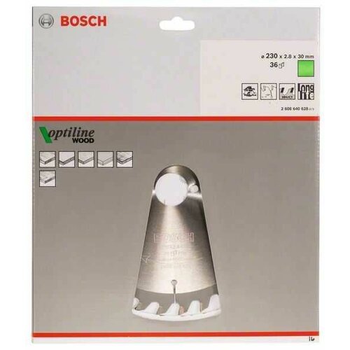 Bosch list kružne testere 230 x 30 x 2,8 mm, 36 Optiline Wood 2608640628 Slike