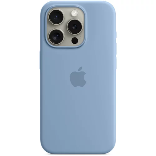 Apple IPHONE 15 PRO SILICONE CASE MAGSAFE WINTER BLUE