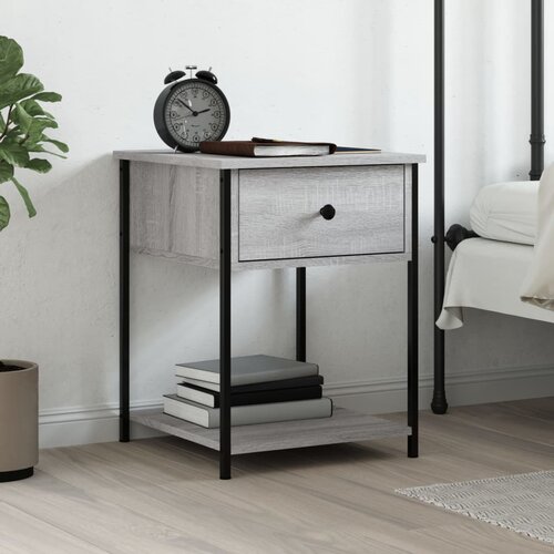VidaXL Nočna omarica siva sonoma 44x45x58 cm inženirski les Slike